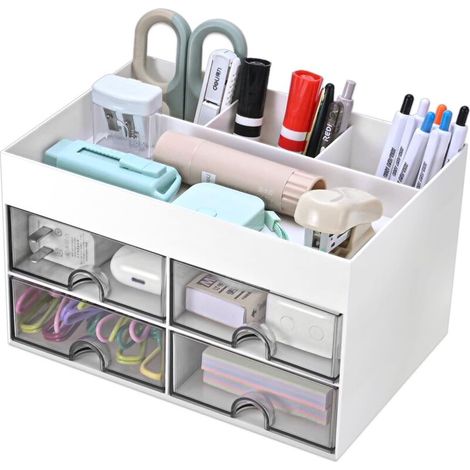1 pcs Organiseur de bureau avec compartiments pour accessoires - Tiroirs pratiques pour une organisation parfaite du bureau (1/4)