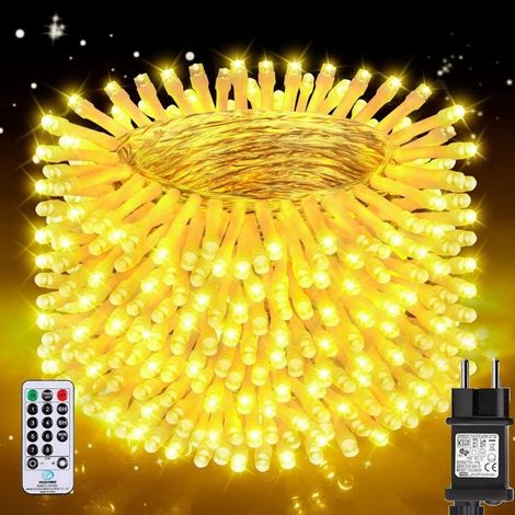 Guirlande lumineuse intérieur extérieur 30 m 300 LED IP44 - 8 modes avec télécommande pour sapin de Noël et décoration (1/5)