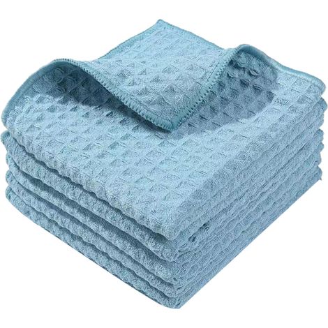 Chiffon De Cuisine - Microfibre - 25 X 25 Cm - Non Pelucheux - Absorbant - Séchage Rapide - Pour Vaisselle Et Surfaces - Lot De 5 (1/5)