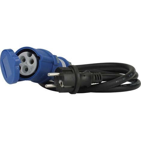 Unitec 47457 - Adattatore per roulotte, tipo cavo H07RN-F 3G2,5 mm², 16 A/16 A, lunghezza cavo: 1,5 m (1/2)