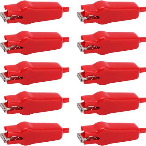 10 pinces de batterie 20A, grande ouverture, morsure forte, connecteurs électriques pour dispositifs rouges (1/5)