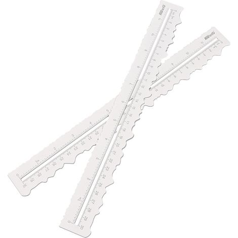 30 cm langes Papierreißlineal aus Stahl mit Kanten (1/2)