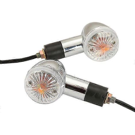 2/4 clignotants ronds pour moto Kawasaki Vulcan VN 500 750 800 900 1500 1600 1700 2000 (modèles classiques et personnalisés). (1/4)