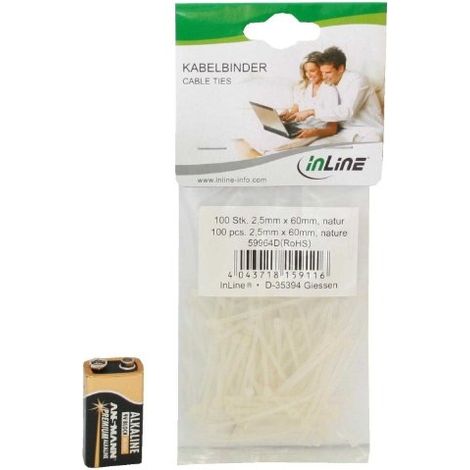 Attaches de câble inline cable ties nylon 60 mm 2,5 mm