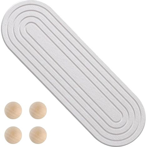 Plateau de Salle de Bain, Plateau en Diatomées l'eau pour Évier, Porte-Savon de Comptoir, Tapis de Pierre Absorbante, Porte-éponge Absorbant l'eau avec 4 Patins en Bois pour Salle de Bain