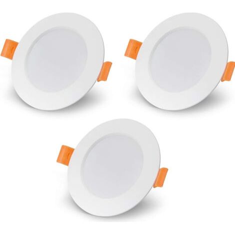Pair 3er-Set integrierte LED-Einbaustrahler – Schutzart IP65 für Badezimmer – 6 W Leistungsaufnahme (entspricht 50 W) – 345 Lumen – Neutralweiß – 6000 K