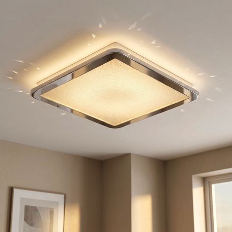 LED Deckenpanel Deckenleuchte Flurlampe CCT-Schaltung Silber Metall 40x40 cm (1/5)