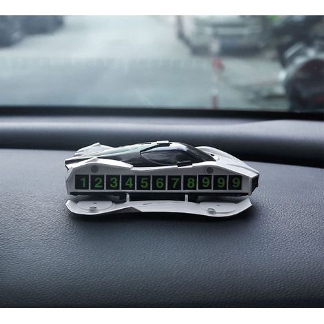 Support téléphone voiture forme sportive antidérapant rotation 360° pour console centrale, argent, usage bureau maison (1/5)