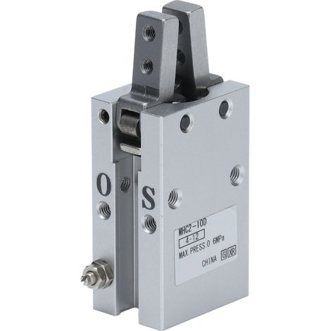 Pince pneumatique à doigts parallèles MHC2-10D, préhenseur compact pour robot SMC, vérin gripper miniature, usage industriel, mâchoires parallèles, actionneur pneumatique, compatible automatisation. (1/5)
