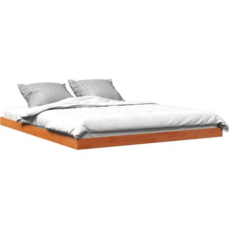 vidaXL Giroletto Marrone Cera 150x200 cm in Legno Massello di Pino (1/4)