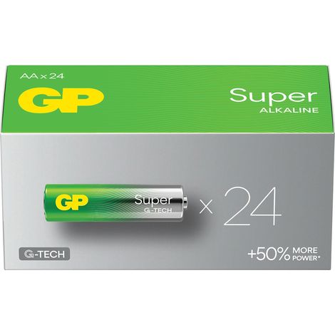 GP Super Mignon (AA)-Batterie Alkali-Mangan 1.5 V 24 St. (1/5)