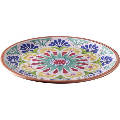 Assiette Arabesque en mélamine, diamètre : 33 cm, hauteur : 2 cm (1/5)
