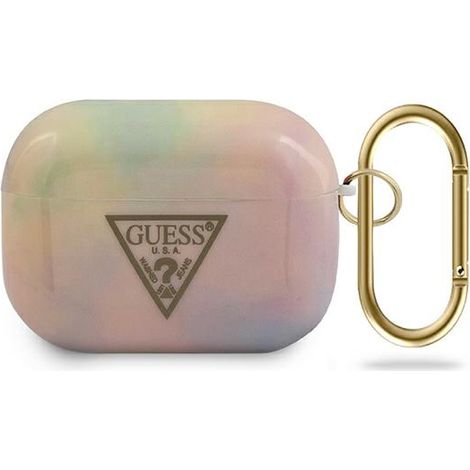 Funda Guess GUACAPTPUMCGG01 para AirPods Pro, color rosa/rosa, colección Tie & Dye.