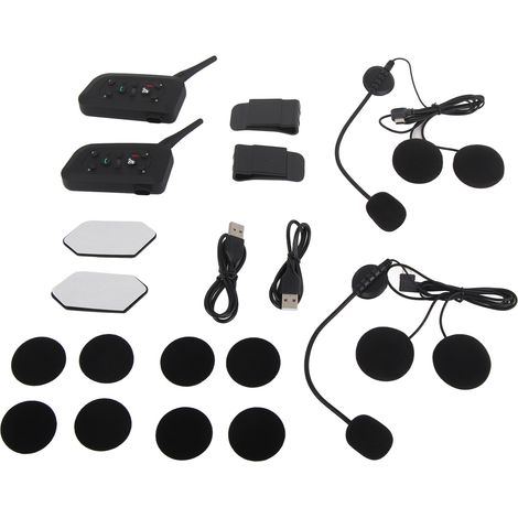 2 lots EJEAS V6 Pro 800M Moto Casque Bluetooth Intercom Interphone 6 Utilisateurs (1/5)
