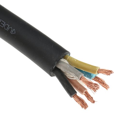 Câble d'alimentation RS PRO 5G4 mm², gaine CPE Noir, 50m ( Prix pour Bobine de 50 Mètres ) (1/3)