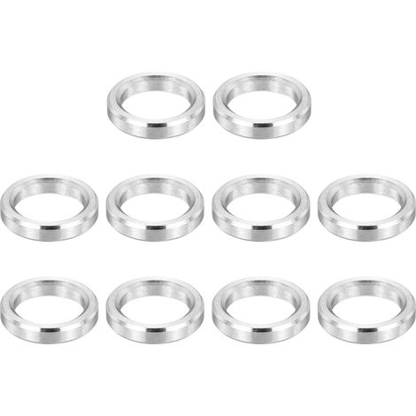 Entretoise en Acier Inoxydable, 12Pcs Entretoise Métallique 7mm ID x 10mm OD x 2mm L Bague à Vis pour 1/4" ou M7 Boulon (1/5)