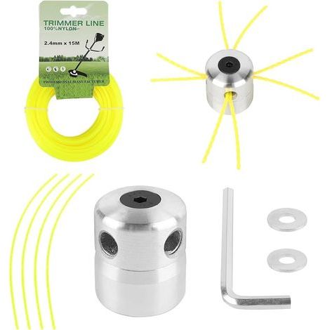 tête débroussailleuse universelle M8 M10, Avec 2,4mm x 15m Fil Coupe Bordure Nylon (1/5)