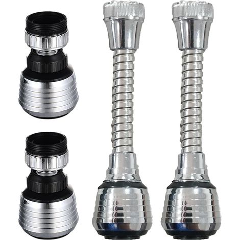 Ensemble de robinet de cuisine 4 pièces, rallonge de robinet, accessoires de robinet, joint pivotant, aérateur de robinet