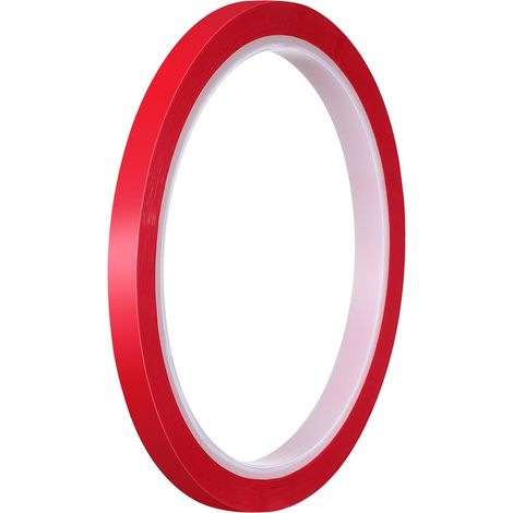 Bande Adhésive Décorative Rouge pour Voiture et Bateau Film Brillant Facile à Déchirer Strip de Moulure Auto sans Traces 5mm50m