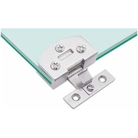 by clips for glass doors for cabinets, windows, vinotecas, door clips with clip, replacement pieces, suitable for 5-8 mm glass (plated). (1/4)