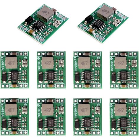Lot de 10 convertisseurs DC-DC Step Down 4,5-28 V jusqu'à 0,8-20 V 3 A Mini réglable 12 V 9 V 5 V 3 V Module de régulateur de tension compatible avec Modélisme Smarthome