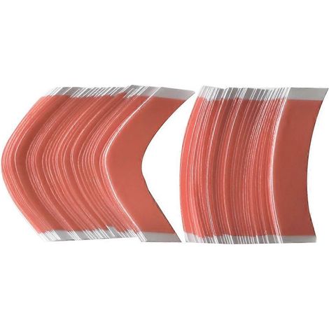 72 bandes adhésives double face Duo Tac à forte tenue pour perruques et toupets, formes C + CC (1/5)