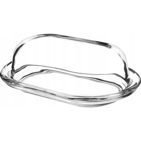 KADAX Mantequillera de Vidrio con Tapa para Nevera, El Accesorio de Cocina Esencial para Almacenar, Servir y Conservar la Frescura de la Mantequilla (1/2)