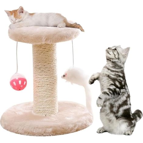 Rascador para gatos con plataforma de felpa, árbol para gatos, rascador para gatos (1/5)