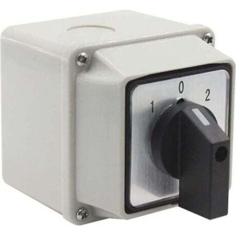 Inverseur de source universel TRIMEC LW26-20/2 – 380 V, 20 A, sélecteur à came rotative avec boîtier de montage (1/5)