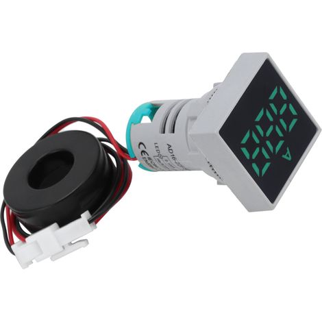 Ampèremètre numérique à panneau mat avec voyant lumineux, 220 V CA, AD16-22FSA (1/5)