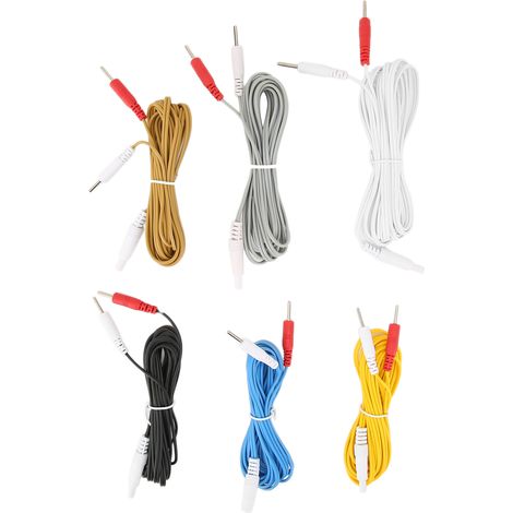 Fils de remplacement pour électrodes TENS, câbles de connexion pour appareils d'électrothérapie, lot de 2 unités (1/5)