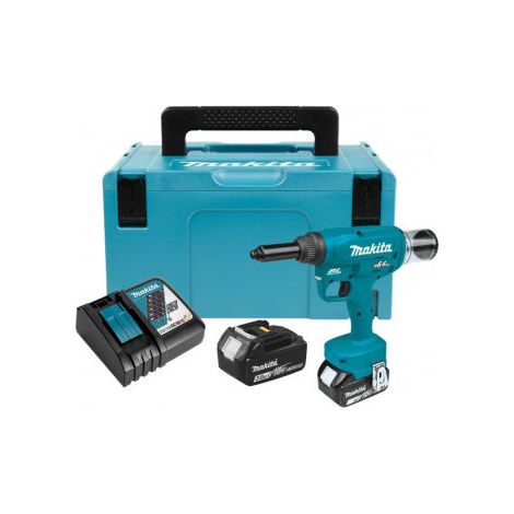 Makita – Riveteuse électroportative 18V Li-Ion BL Ø 6,4 mm – Moteur sans balais – Pour rivets aluminium, acier et inox – Compacte et ergonomique
