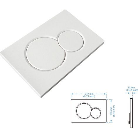 Adapté à Plaque de déclenchement GEBERIT Sigma01 blanc-alpin