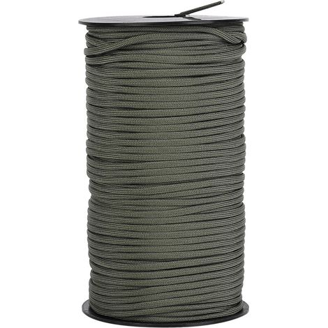 Corde de Survie Extensible 100m pour Escalade Randonnée Urgence (Vert Foncé) (1/5)