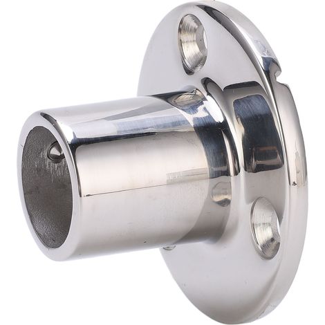 90°-Bootsreling-Endkappe, runde Basis aus Edelstahl 316 in Marinequalität für 25 mm/1 Zoll Rohr, robuste Marine-Beschläge.