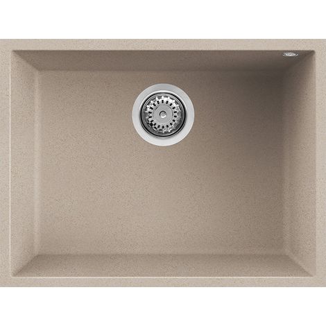 Lavello Elleci Incasso 1 vasca 58x44 Quadra 110 Sottotop Granitek Avena LGQ11051BSO