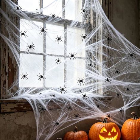 Toile araignée Halloween 100 g décoration Halloween extérieur (1/5)