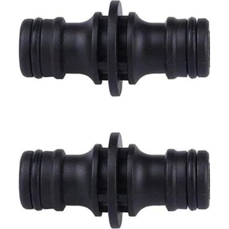 Hose Connector 1/2 Inch Double Sided Garden Hose Connector Extension Hose Connector Garden Irrigation Quick Connector (2, Black) (1/5)