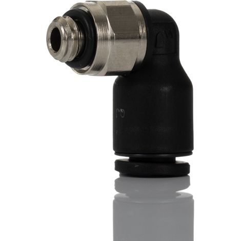 Adaptateur fileté coudé Legris LF3000 vers Enfichable 4 mm Mâle M5 ( Prix pour Paquet de 5 )