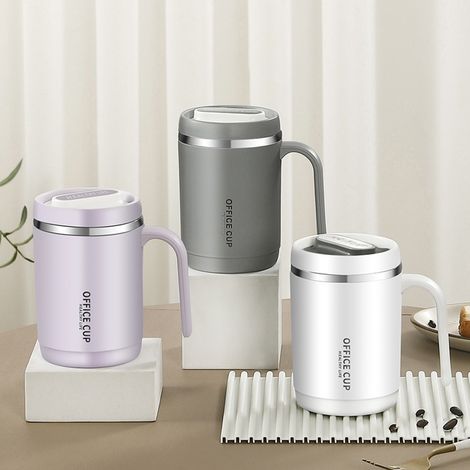 (Ensemble de 3 pièces) Tasses à café portables avec couvercle et paille, 500 ml, matériau PP, étanches. (1/5)
