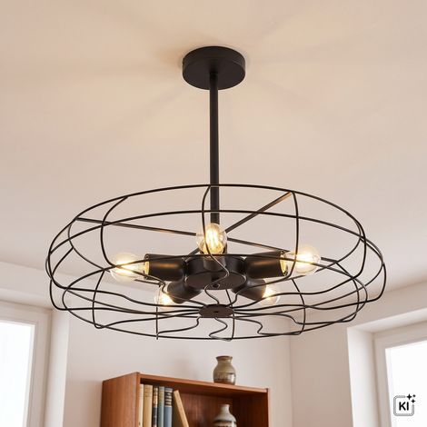 Deckenleuchte Esstisch Wohnzimmer Schwarz Metall (1/5)
