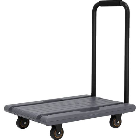 Plattformwagen, 200 kg Tragfähigkeit, faltbares Design, Grau (1/2)