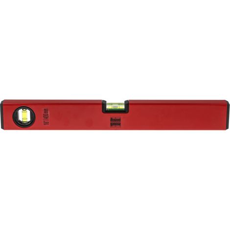 Niveau à bulle type profil boîte 400mm cadre aluminium 2 niveaux ±0,5 mm/m (1/3)