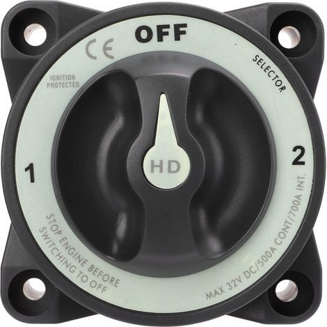 Yosoo Interrupteur de Batterie 500 A à 3 Positions, Interrupteur Principal de Coupure de Courant, Protection D'allumage étanche IP66, Idéal pour la Marine, Les Camping-Cars avec (1/5)