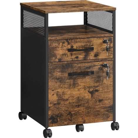 Caisson de Bureau à 2 Tiroirs, Rangement Document à roulettes (1/5)