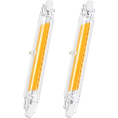 Lot de 2Ampoules R7S LED 118mm,Dimmable,20W Équivalent à Ampoule Halogène 118mm 200W, Sans Scintillement,Blanc Chaud 3000K 2000LM,AC 220-240V,Éclairage à Faisceau 360°