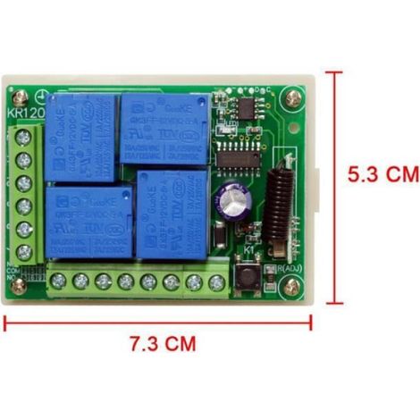 Couleur seule télécommande interrupteur télécommande sans fil universel 433Mhz, Module récepteur relais émetteur, bricolage, moteu (1/4)