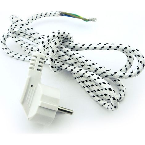 Conexión cable textil para plancha 3 hilos 2 mts