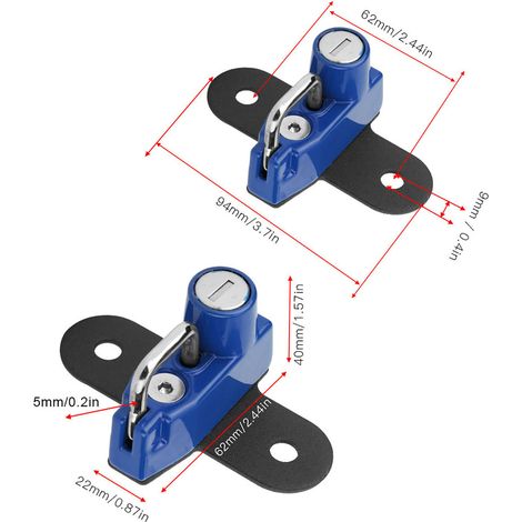 Antivol de casque modifié en alliage d'aluminium pour Suzuki V-Strom 2017 (bleu) (1/5)