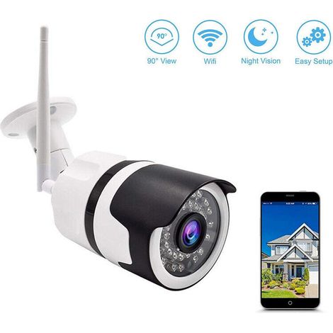 DISCORAMA - TELECAMERA IP CAMERA HD WIRELESS LED IR INFRAROSSI, TELECAMERA BULLET CAMERA IPCAM TF 36 LED ESTERNO IP66 (1/4)